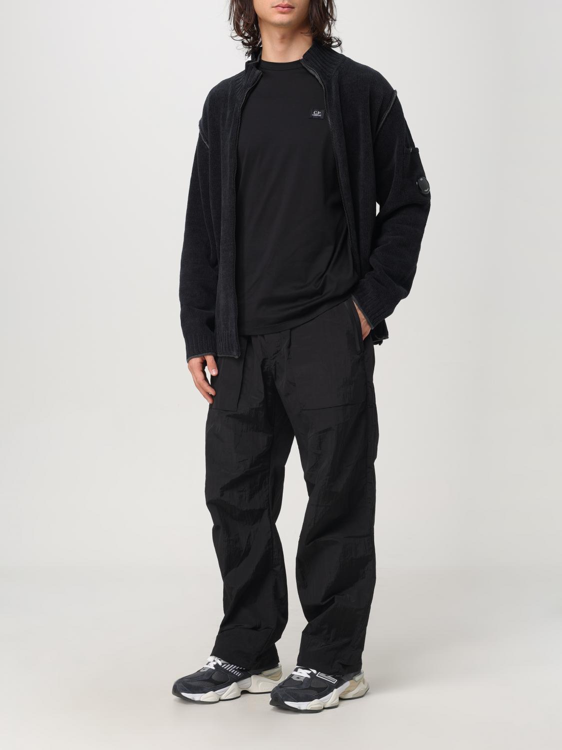 C.P. COMPANY SWEATER: C.P. Company cotton long-sleeve t-shirt, Black - Img 2