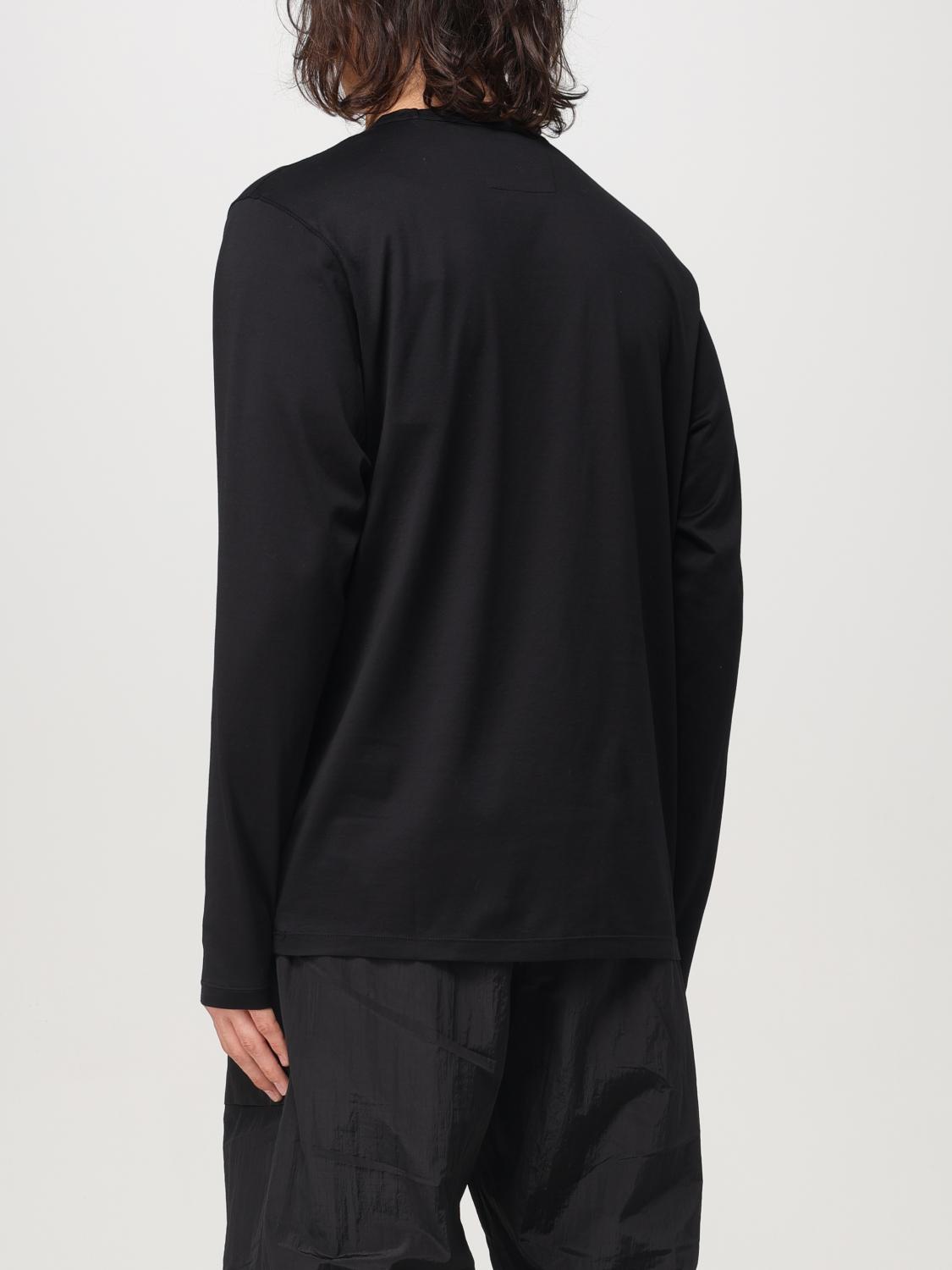 C.P. COMPANY SWEATER: C.P. Company cotton long-sleeve t-shirt, Black - Img 3