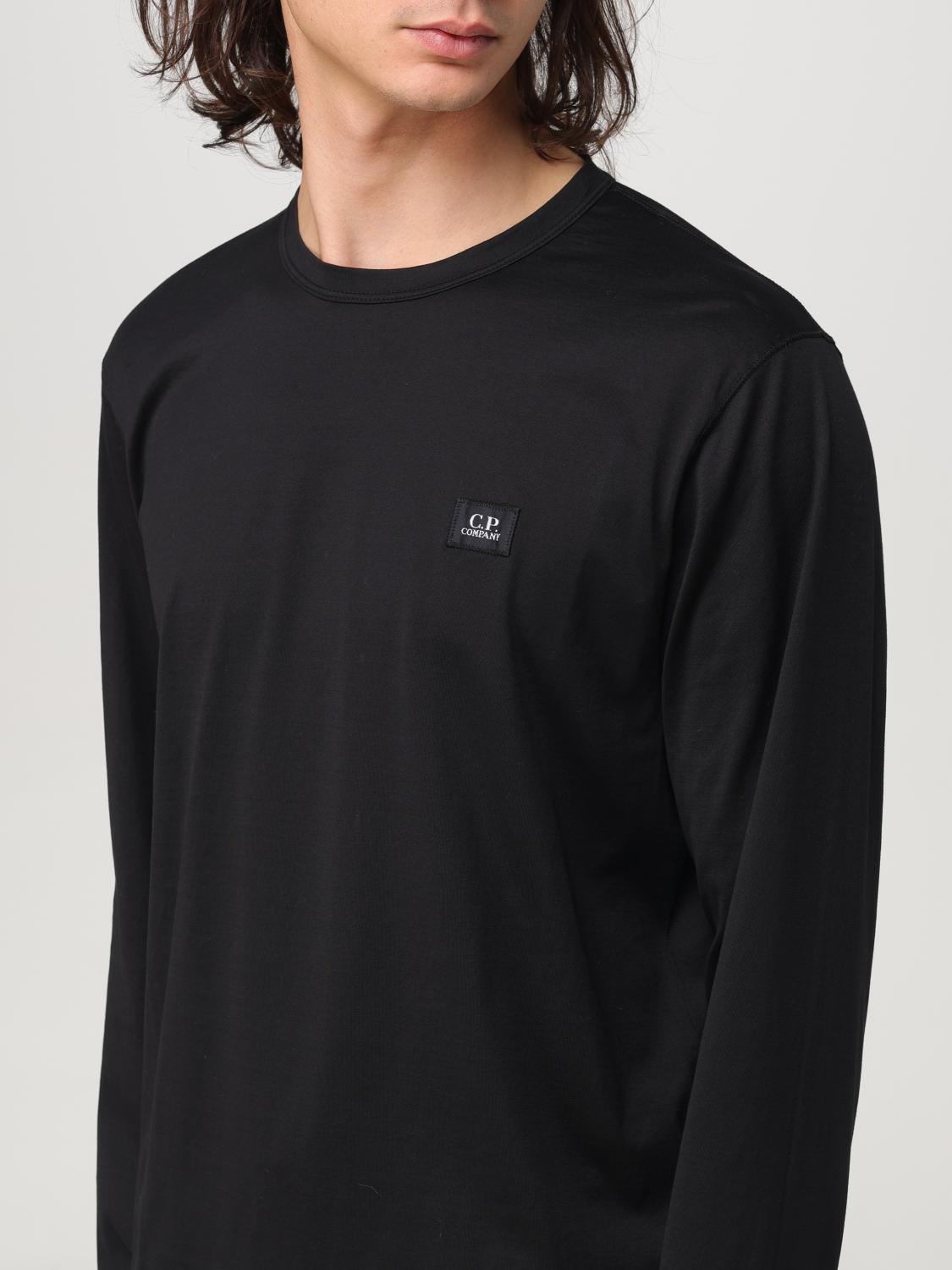 C.P. COMPANY SWEATER: C.P. Company cotton long-sleeve t-shirt, Black - Img 4