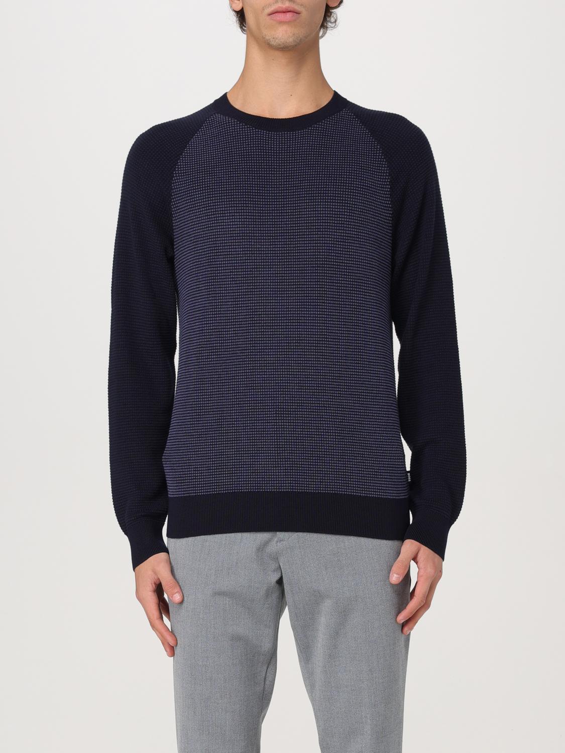 BOSS SWEATER: Sweater men Boss, Blue - Img 1