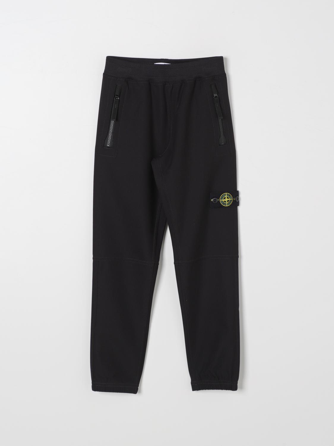 STONE ISLAND JUNIOR PANTS: Pants kids Stone Island Junior, Black - Img 1