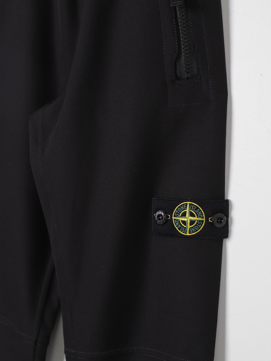 STONE ISLAND JUNIOR PANTS: Pants kids Stone Island Junior, Black - Img 3