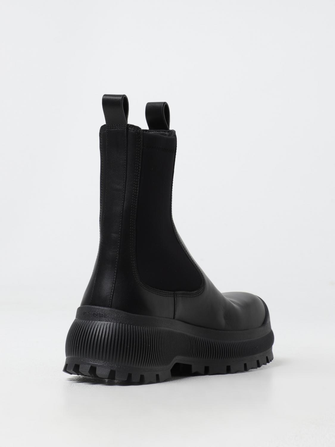 JIL SANDER FLAT ANKLE BOOTS: Boots woman Jil Sander, Black - Img 3