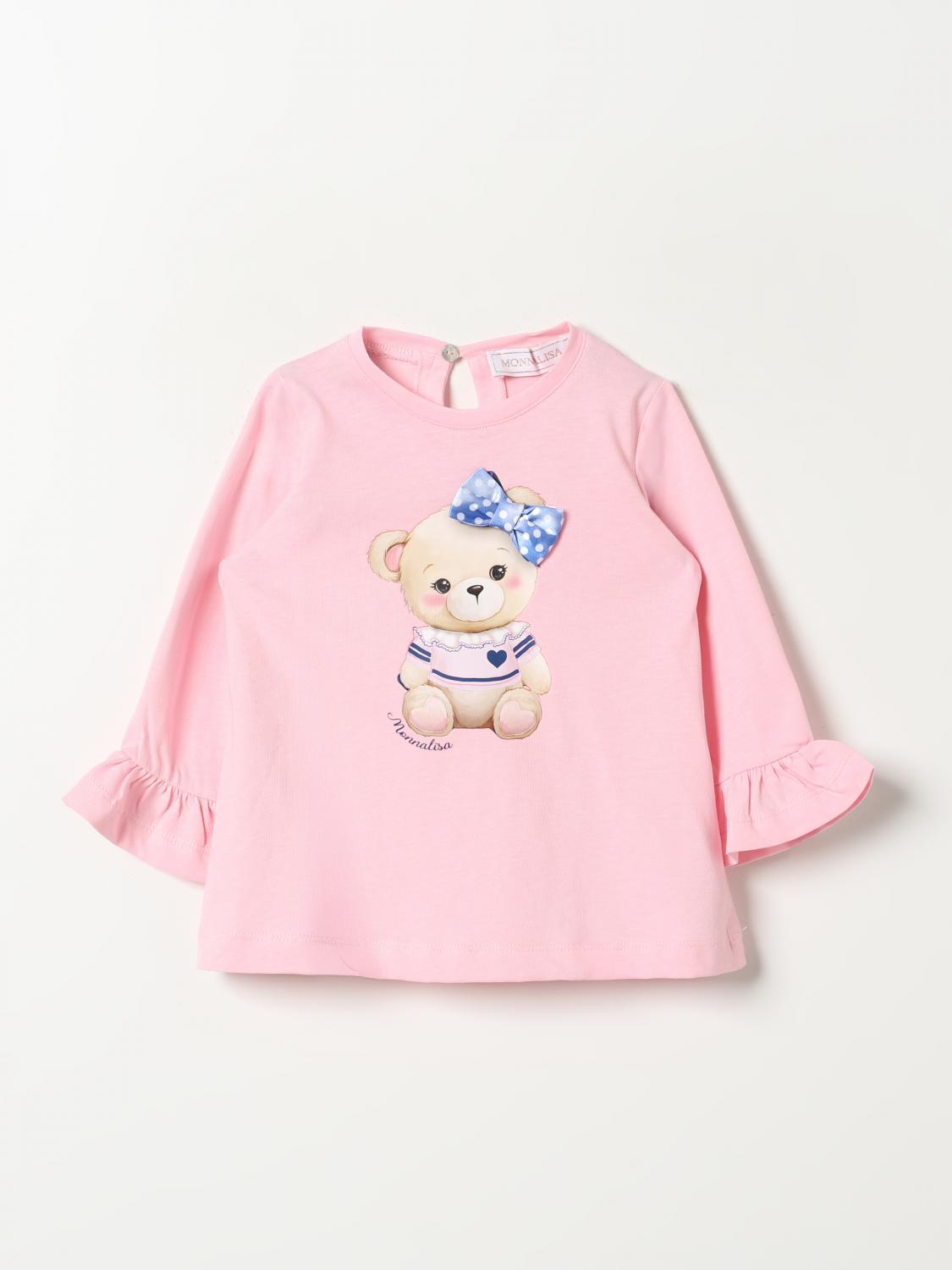 MONNALISA T-SHIRT: T-shirt kids Monnalisa, Pink - Img 1