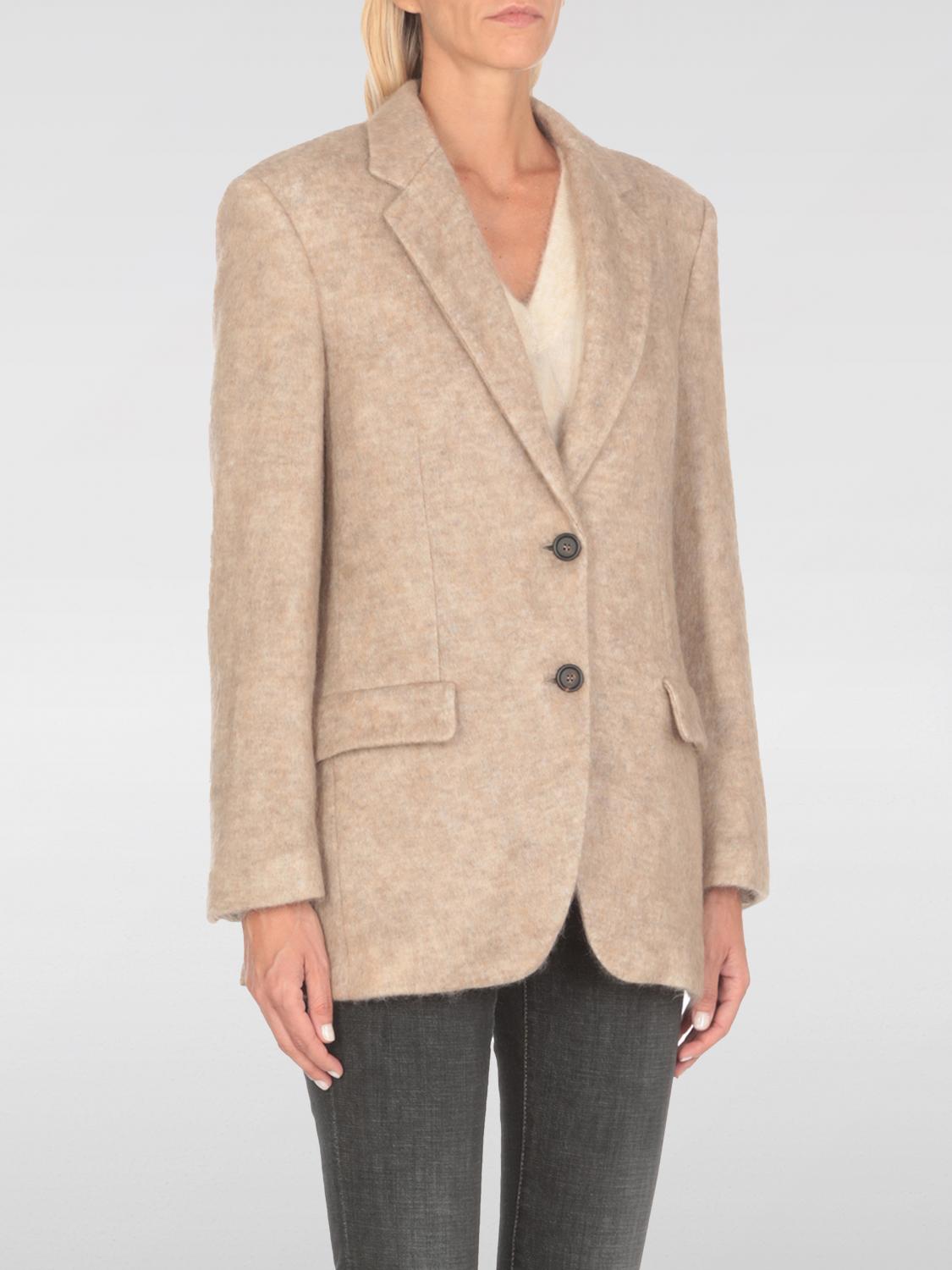 BRUNELLO CUCINELLI BLAZER: Blazer woman Brunello Cucinelli, Brown - Img 1