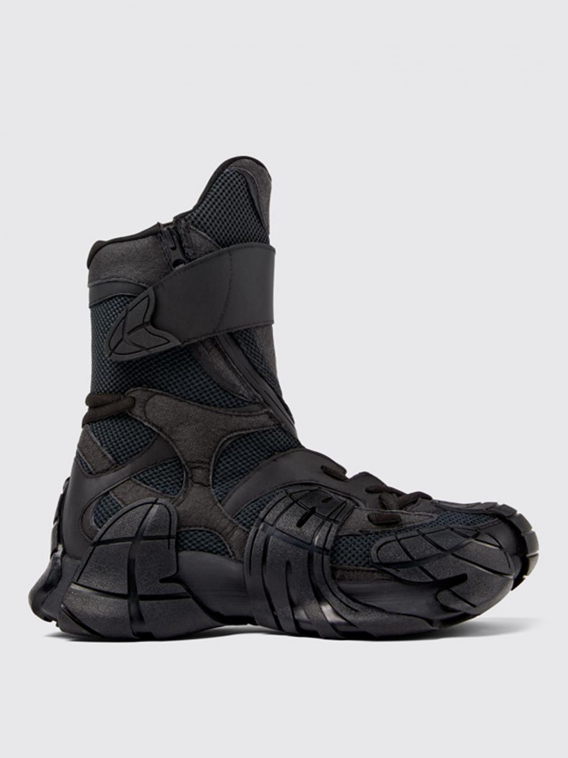 CamperLab Tormenta recycled mesh and rubber ankle boots - Black