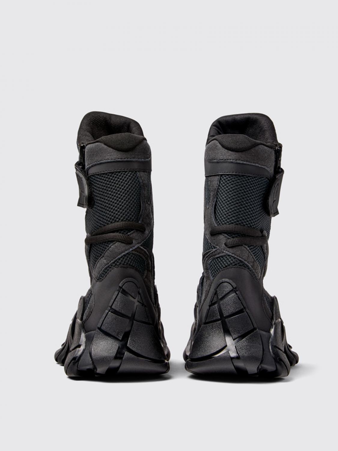 CamperLab Tormenta recycled mesh and rubber ankle boots - Black