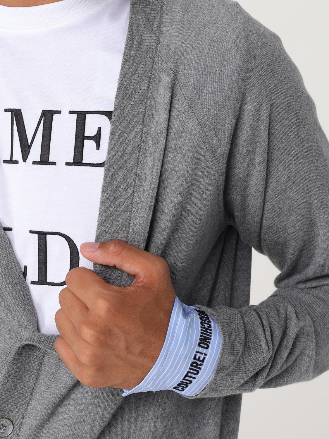MOSCHINO COUTURE STRICKJACKE: Pullover herren Moschino Couture, Grau - Img 5