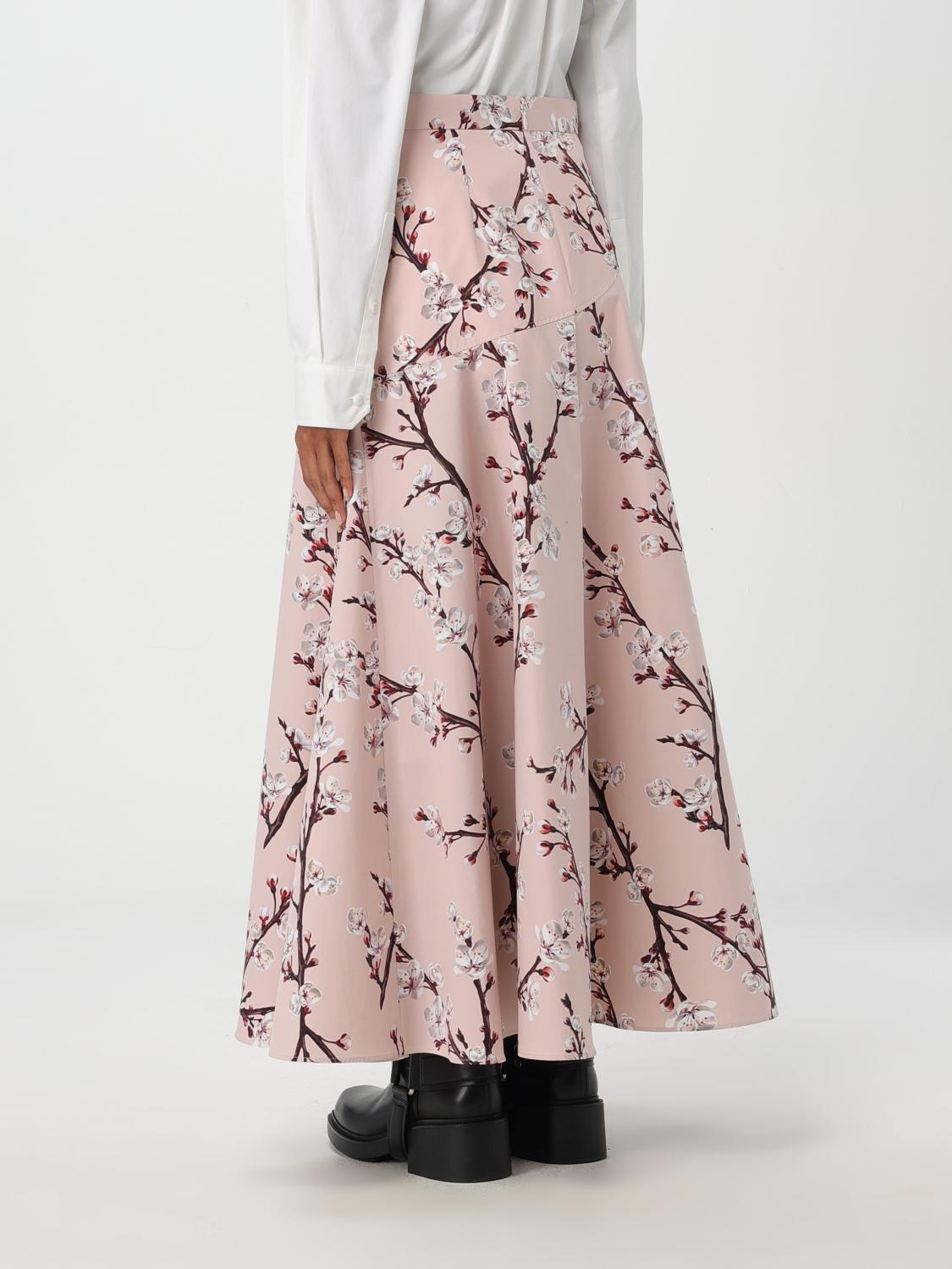 ALEXANDER MCQUEEN GONNA: Gonna Alexander McQueen in cotone stampato , Rosa - Img 3