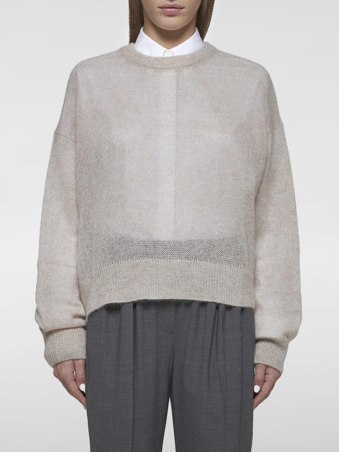 BRUNELLO CUCINELLI SWEATER: Brunello Cucinelli crewneck sweater, Cream - Img 1