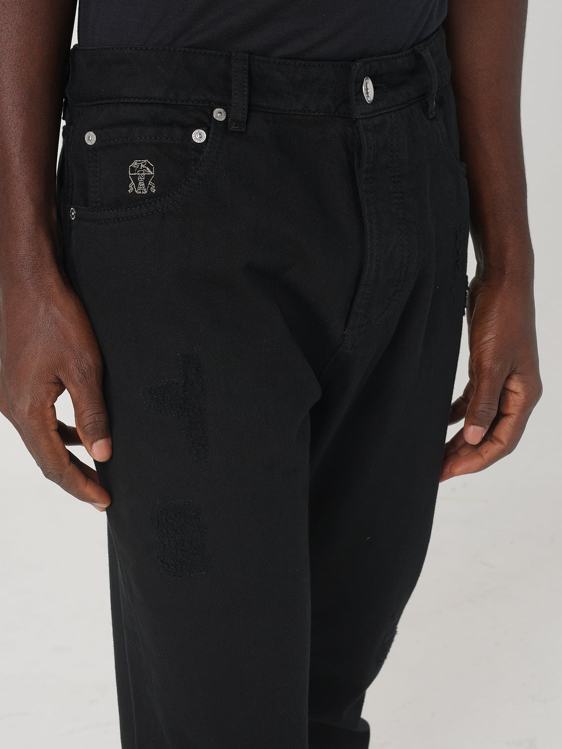 BRUNELLO CUCINELLI JEANS: Jeans herren Brunello Cucinelli, Schwarz 1 - Img 5