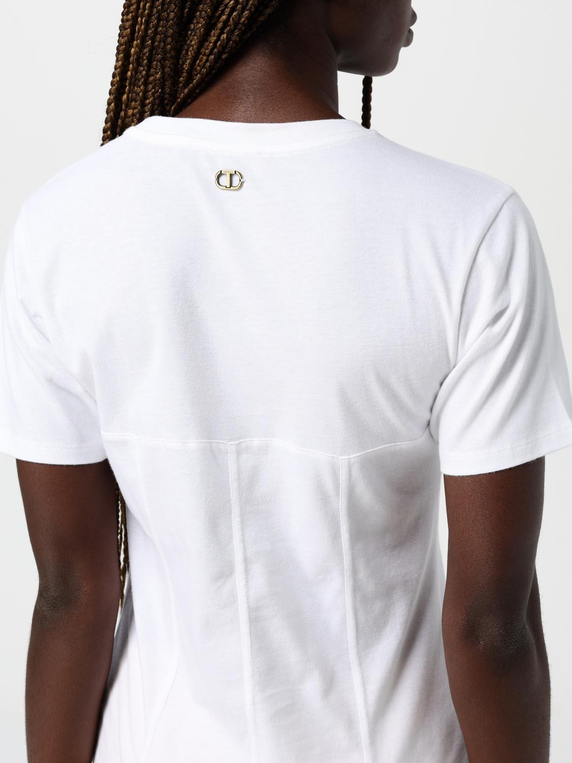 TWINSET CAMISETA: Camiseta mujer Twinset, Blanco - Img 3
