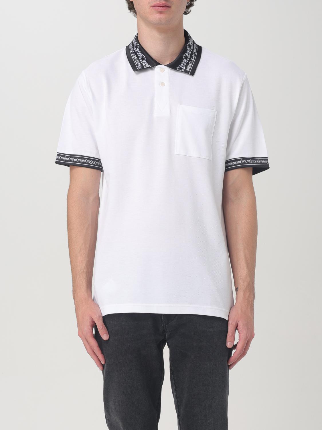 VERSACE JEANS COUTURE POLO SHIRT: Polo shirt men Versace Jeans Couture, White - Img 1