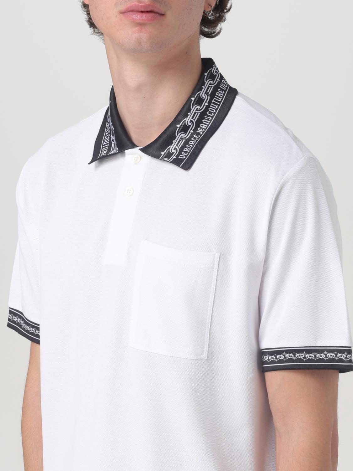 VERSACE JEANS COUTURE POLO SHIRT: Polo shirt men Versace Jeans Couture, White - Img 3