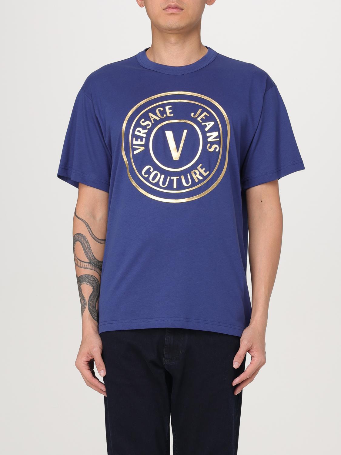 VERSACE JEANS COUTURE T-SHIRT: T-shirt men Versace Jeans Couture, Blue - Img 1