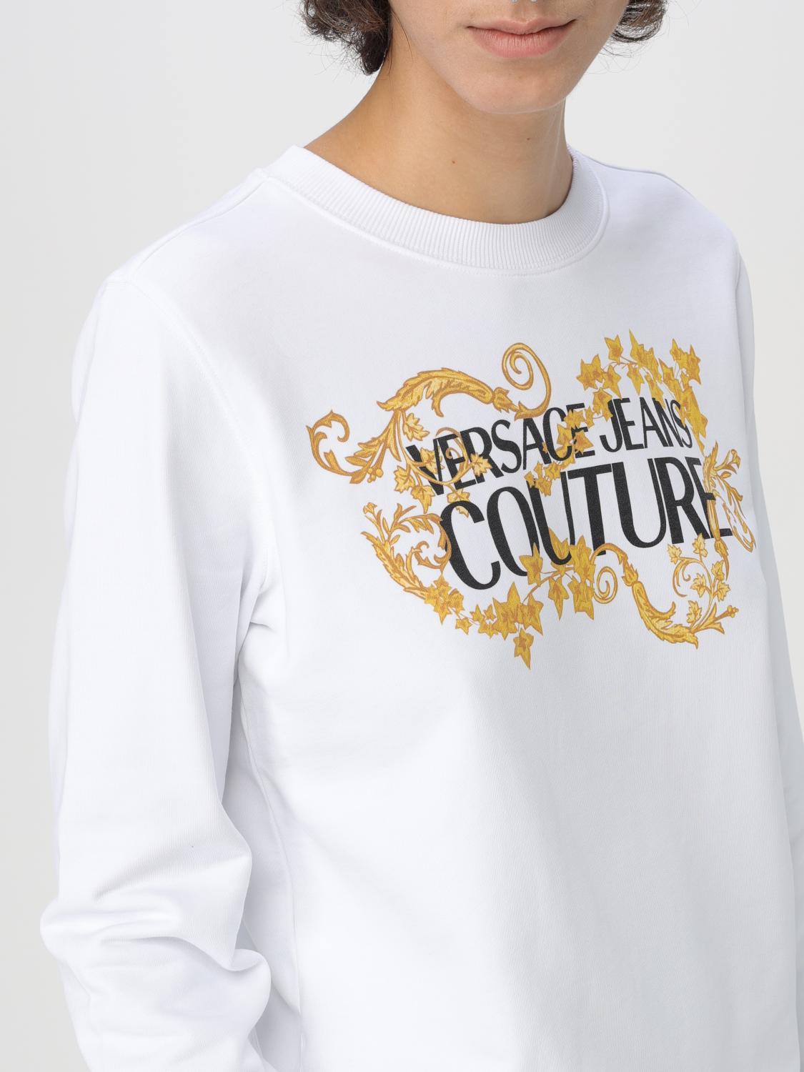 VERSACE JEANS COUTURE SWEATSHIRT: Sweatshirt damen Versace Jeans Couture, Weiß - Img 3