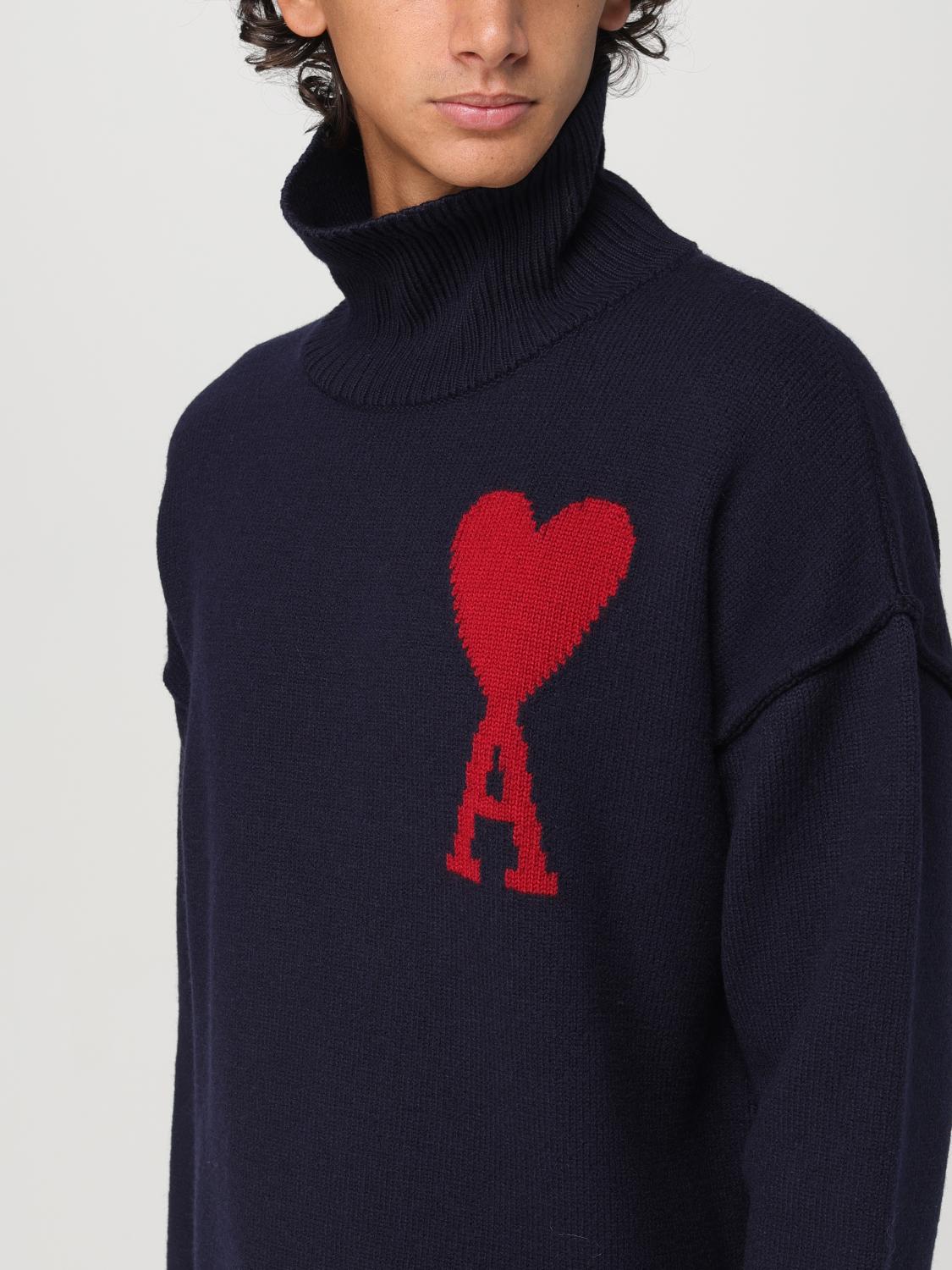 AMI PARIS JERSEY: Jersey hombre Ami Paris, Azul Marino - Img 3
