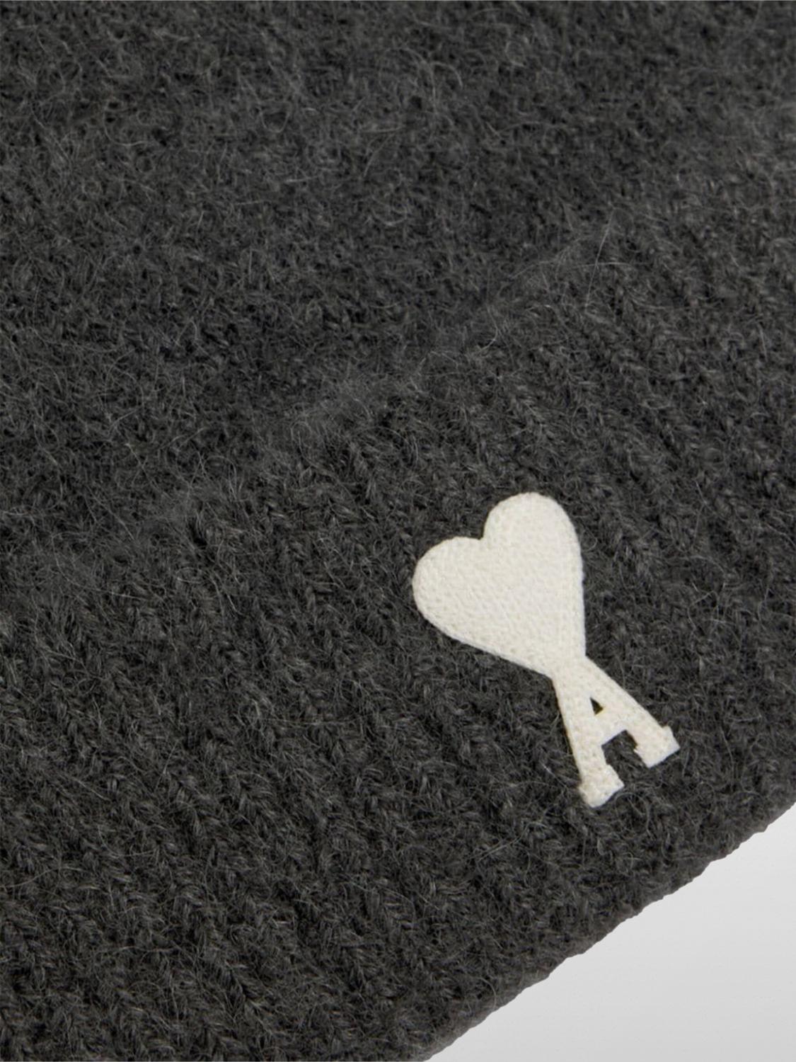 AMI PARIS CAPPELLO: Cappello Ami Paris in lana con logo , Grigio - Img 3