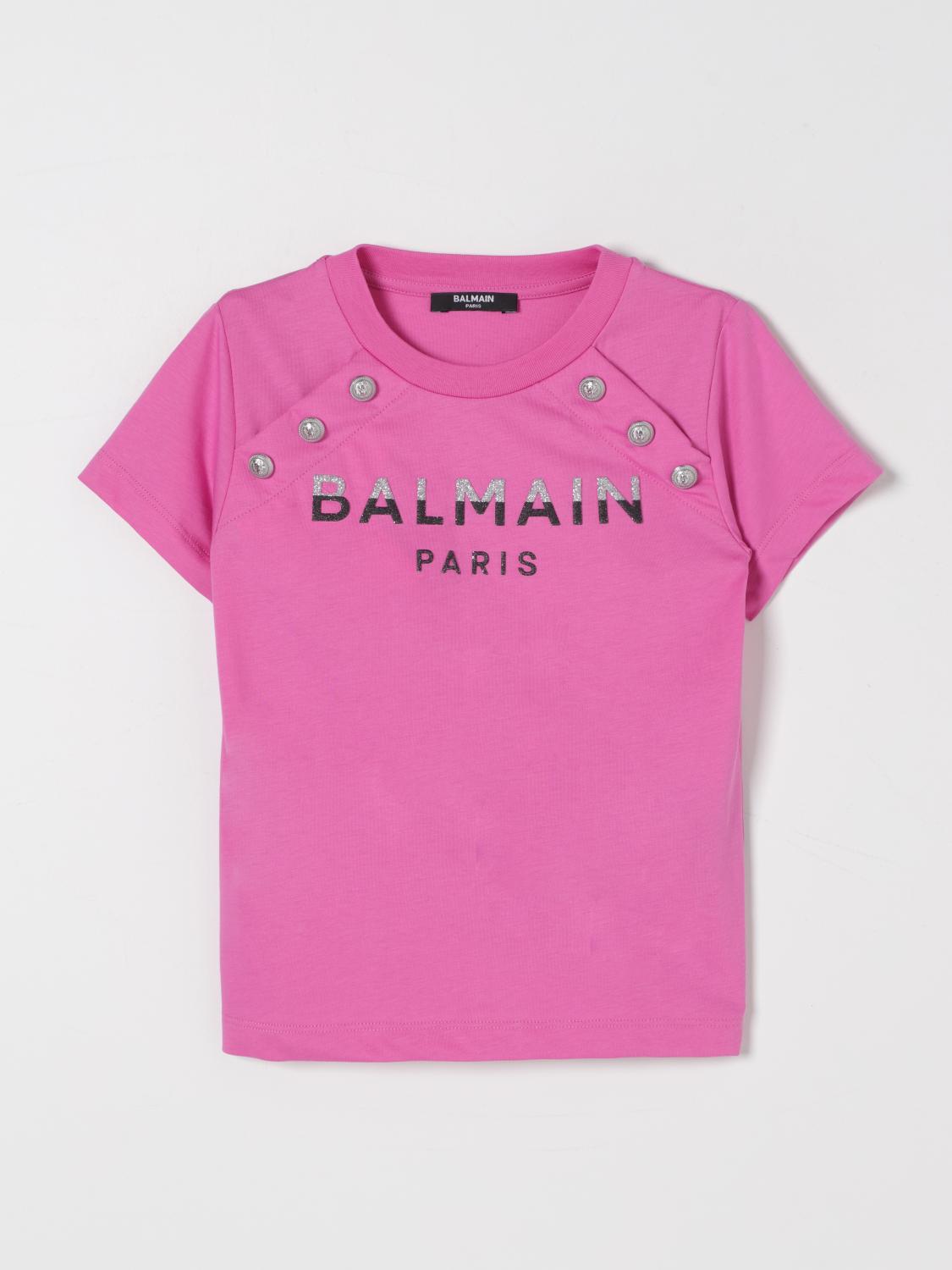 BALMAIN T-SHIRT: T-shirt kids Balmain, Fuchsia - Img 1