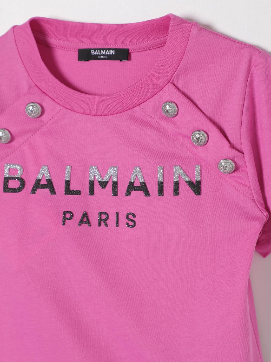 BALMAIN T-SHIRT: T-shirt kids Balmain, Fuchsia - Img 3