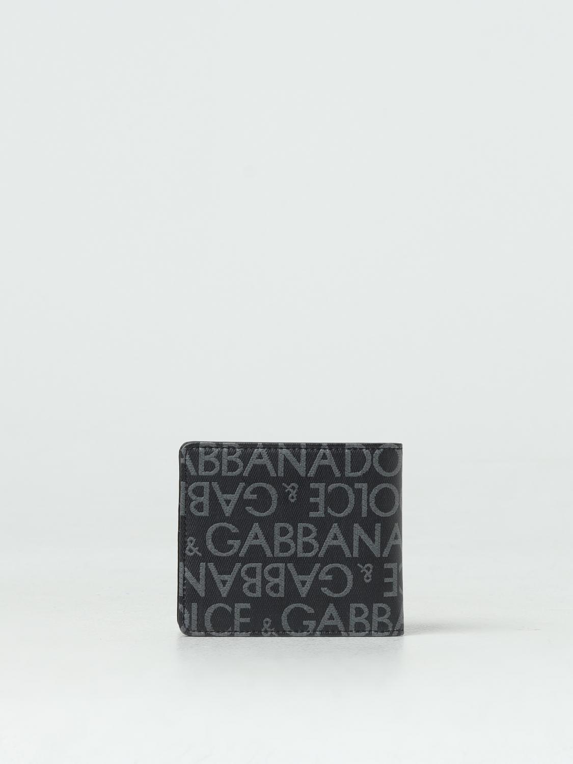 DOLCE & GABBANA 지갑: Dolce & Gabbana 자카드 로고 코팅 코튼 지갑, 블랙 - Img 3