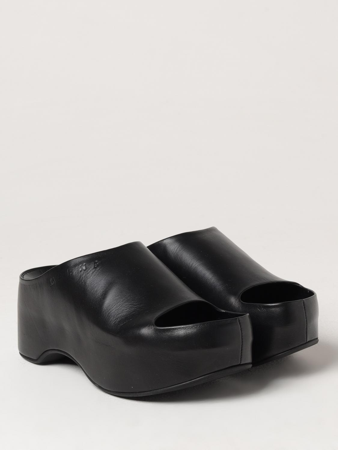 MARNI HEELED SANDALS: Wedge shoes woman Marni, Black - Img 2