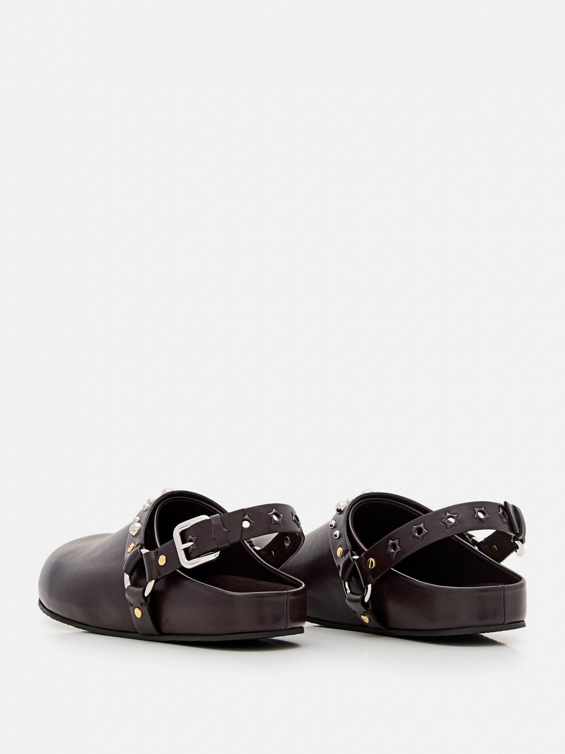 STELLA MCCARTNEY SCARPE BASSE: Mules Elyse Stella McCartney in pelle sintetica con borchie , Marrone - Img 3