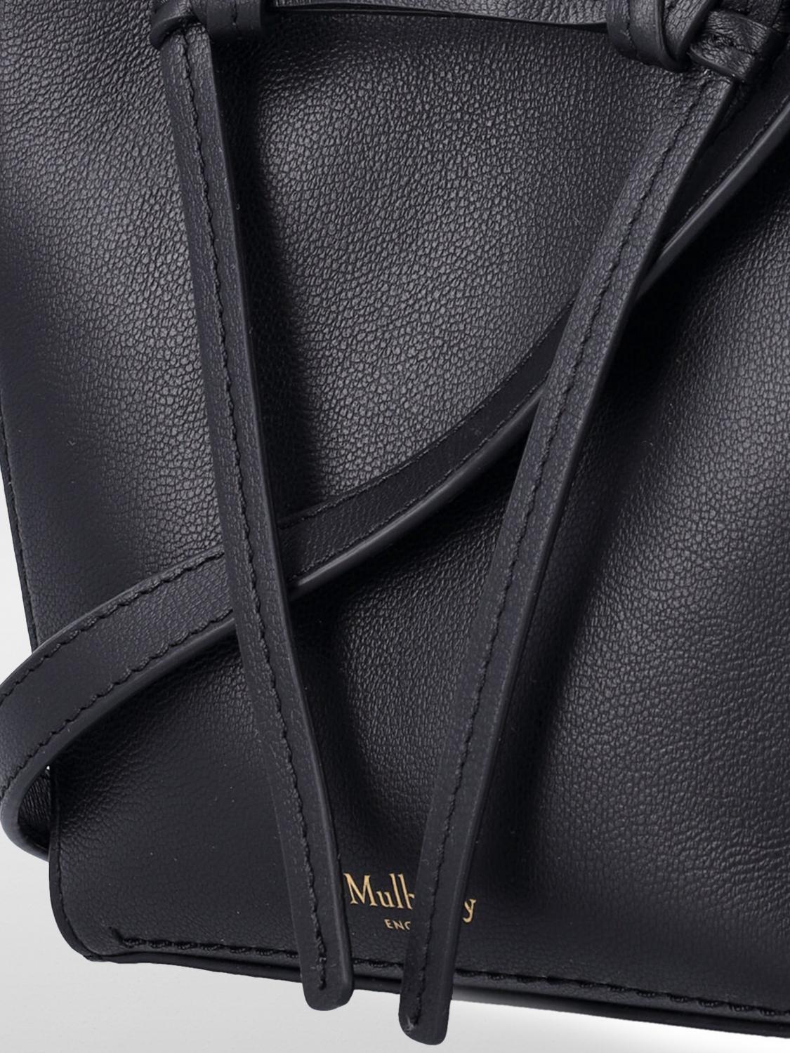 MULBERRY BORSA MINI: Borsa Clovelly Mulberry in pelle , Nero - Img 3