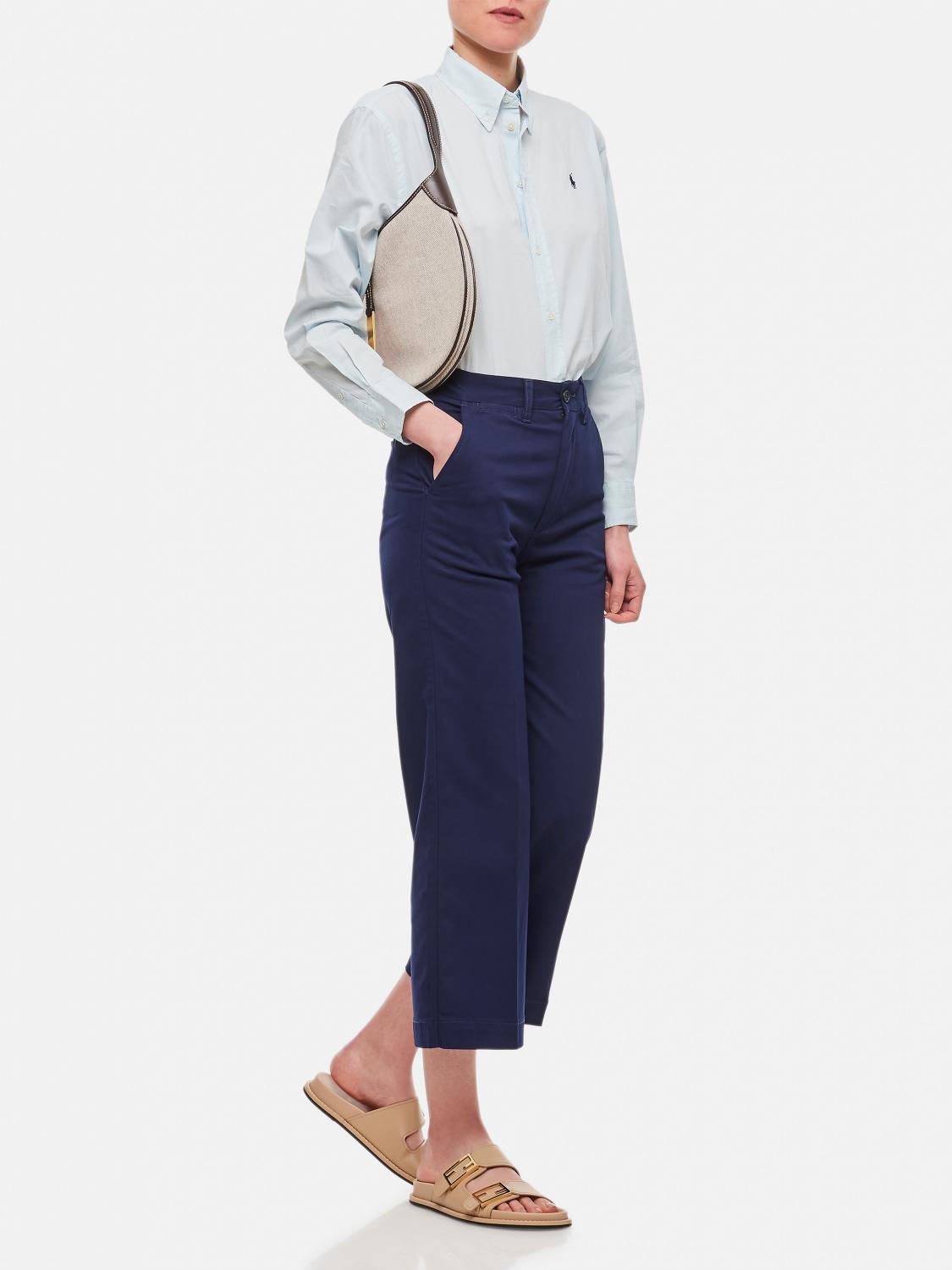 POLO RALPH LAUREN PANTS: Pants woman Polo Ralph Lauren, Blue - Img 2