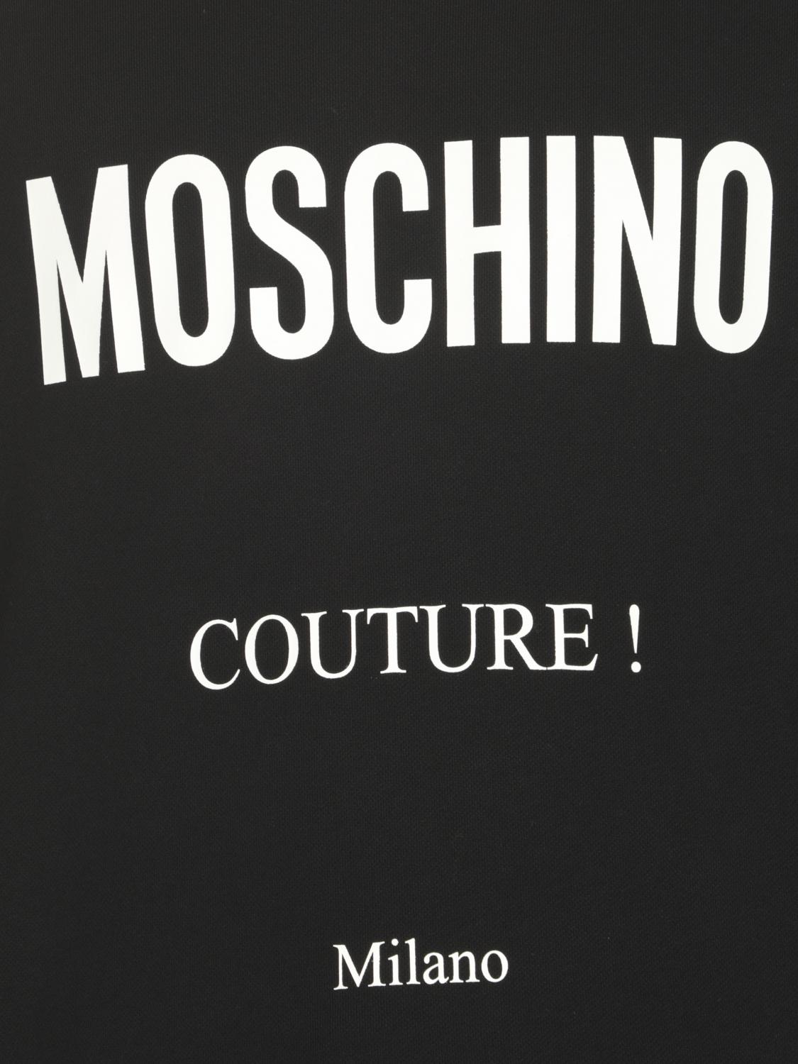 MOSCHINO COUTURE FELPA: Felpa Moschino Couture in cotone, Nero - Img 4