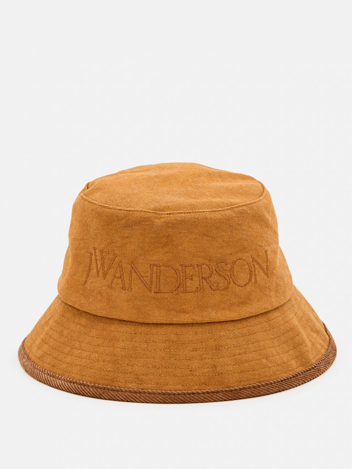 Giglio Cappello JW Anderson in canvas di cotone con logo ricamato