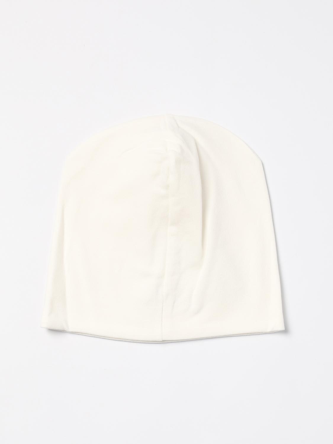 MOSCHINO HAT: Moschino cotton beanie with logo, White - Img 2