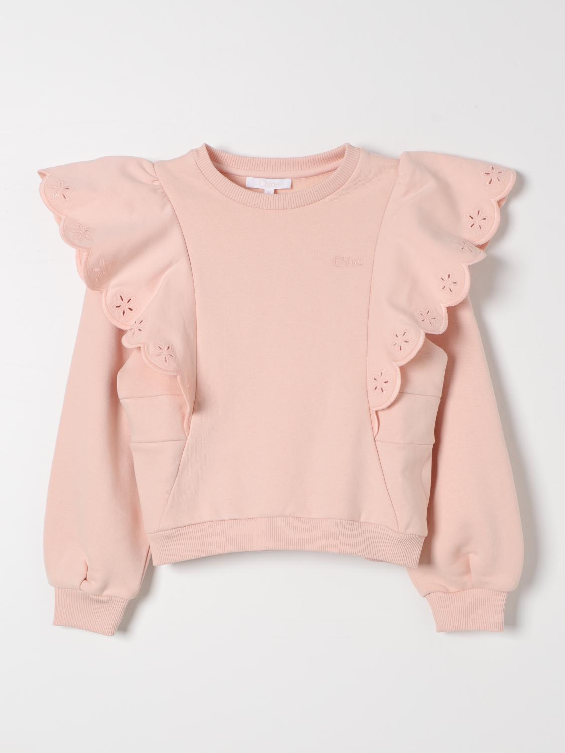 CHLOÉ SWEATER: Chloé girls' sweater, Pink - Img 1