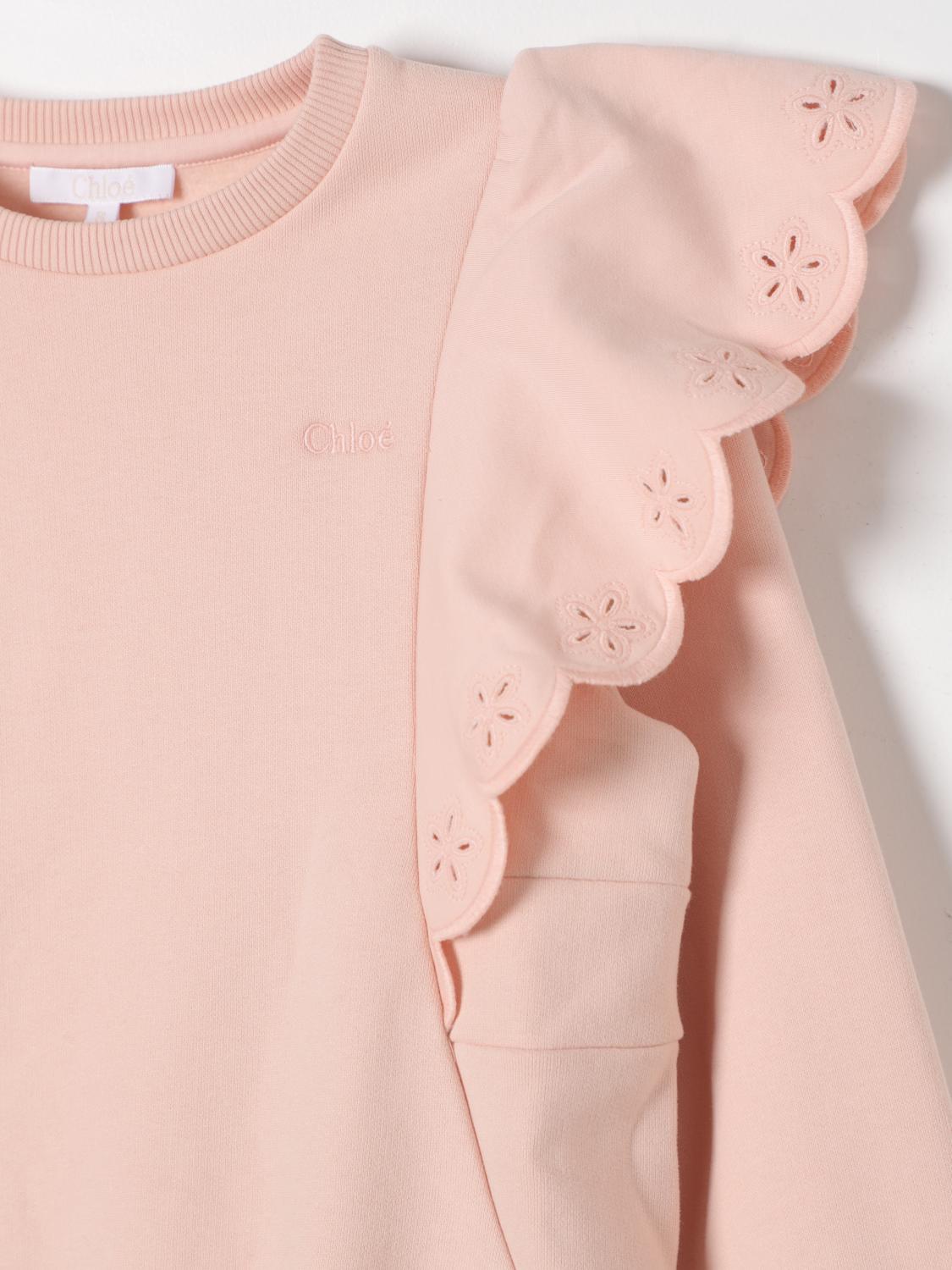 CHLOÉ SWEATER: Chloé girls' sweater, Pink - Img 3