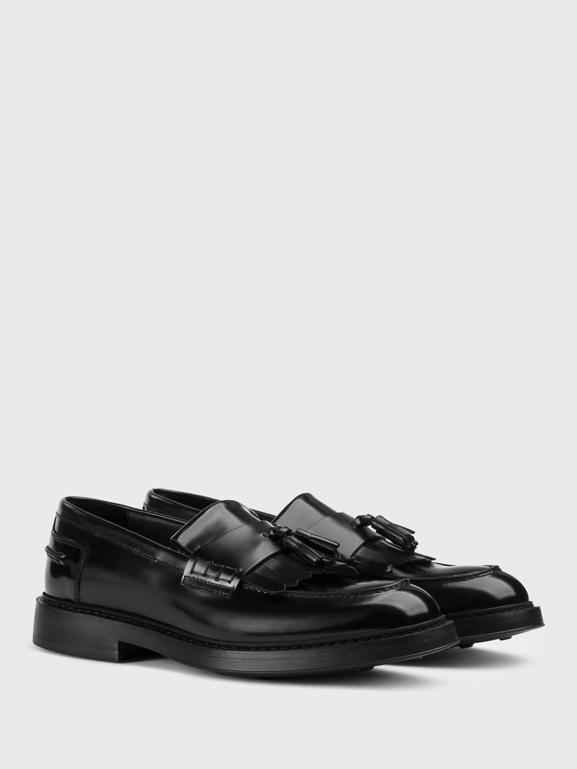 DOUCAL'S MOCASSINI: Mocassino Doucal's in pelle spazzolata con nappe , Nero - Img 2