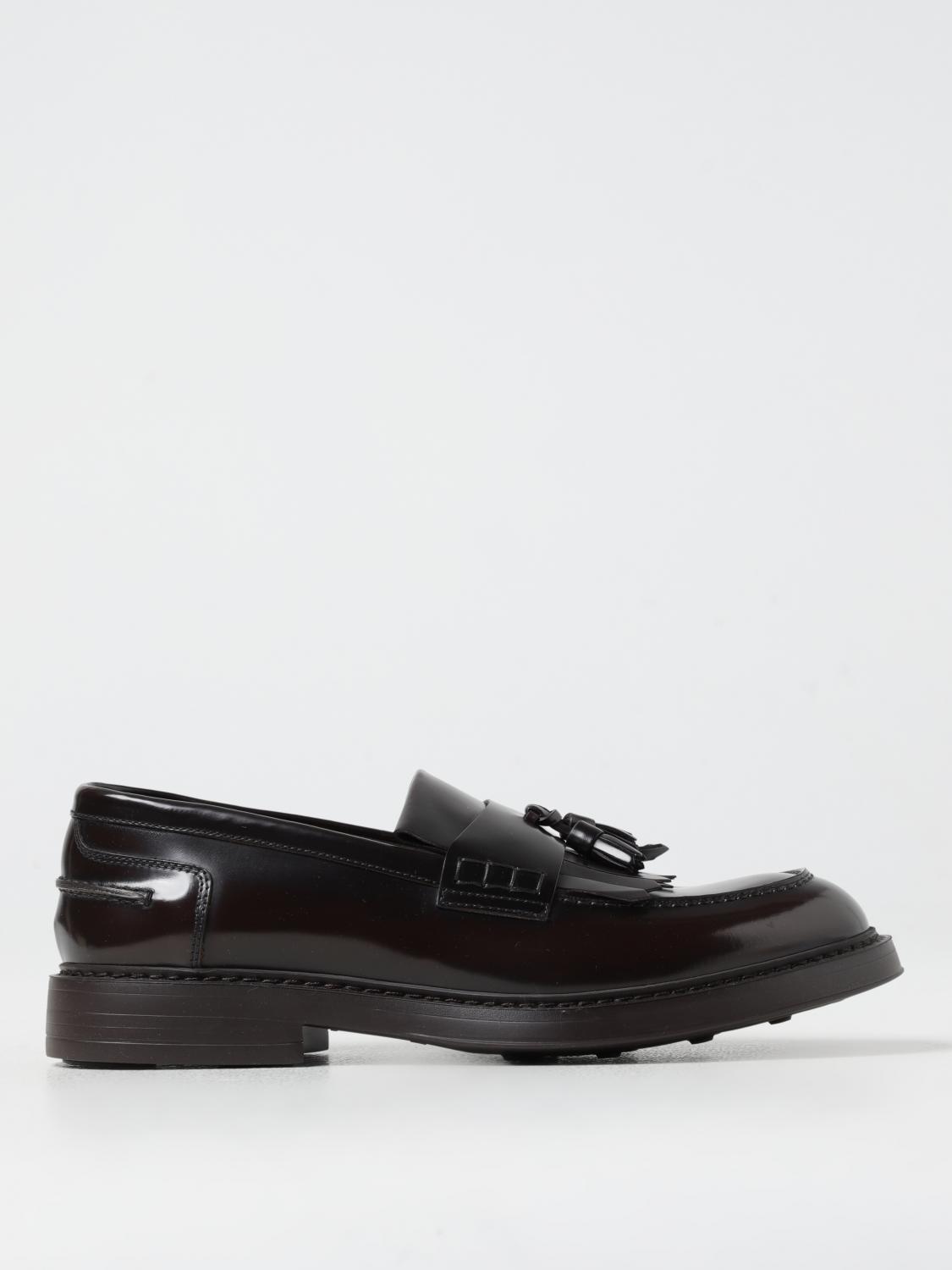 DOUCAL'S MOCASSINI: Mocassino Doucal's in pelle spazzolata con nappe , Marrone - Img 1
