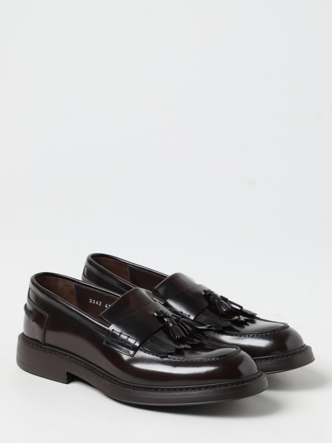 DOUCAL'S MOCASSINI: Mocassino Doucal's in pelle spazzolata con nappe , Marrone - Img 2