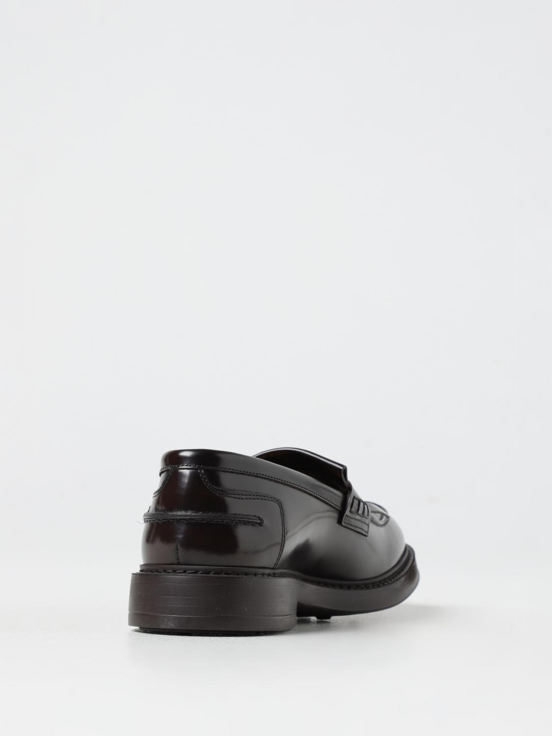 DOUCAL'S MOCASSINI: Mocassino Doucal's in pelle spazzolata con nappe , Marrone - Img 3