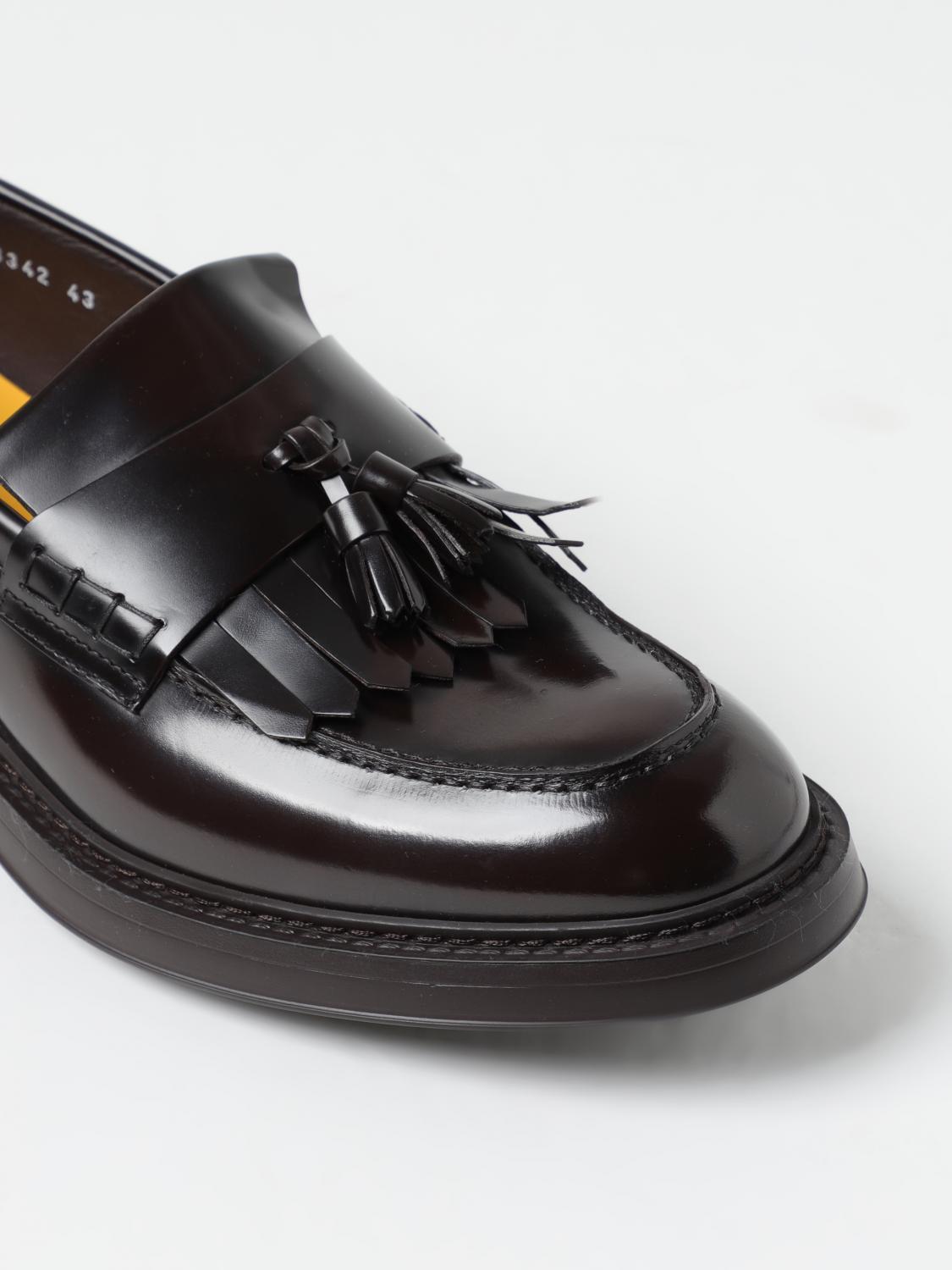 DOUCAL'S MOCASSINI: Mocassino Doucal's in pelle spazzolata con nappe , Marrone - Img 4