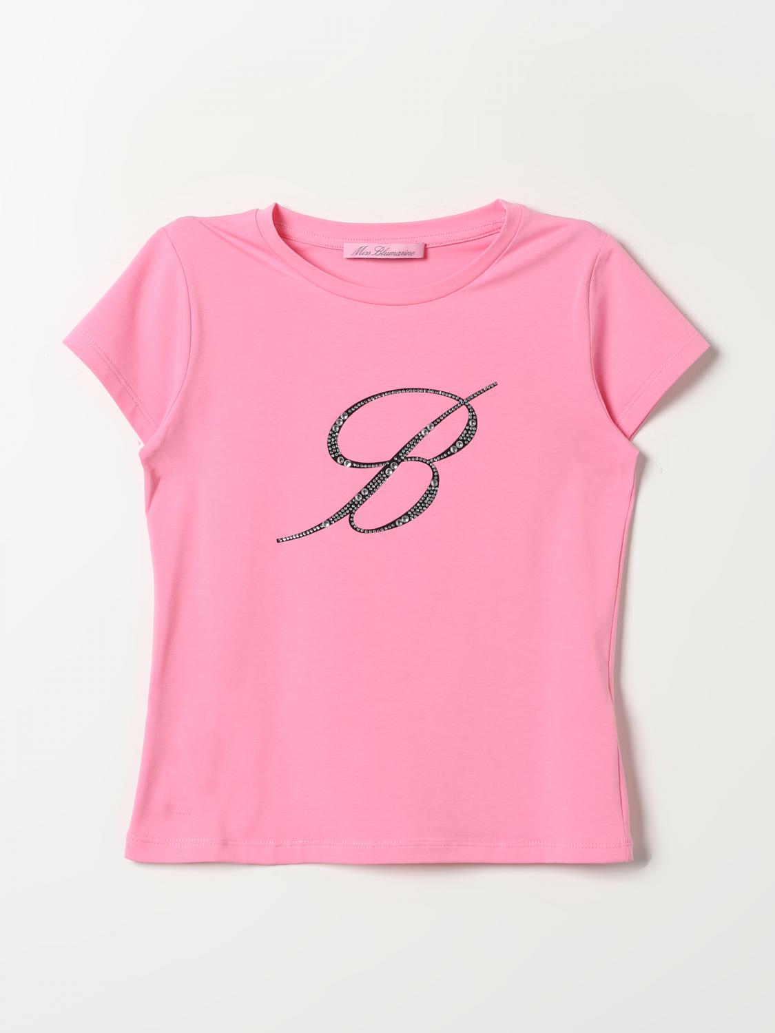 MISS BLUMARINE T-SHIRT: T-shirt kids Miss Blumarine, Pink - Img 1