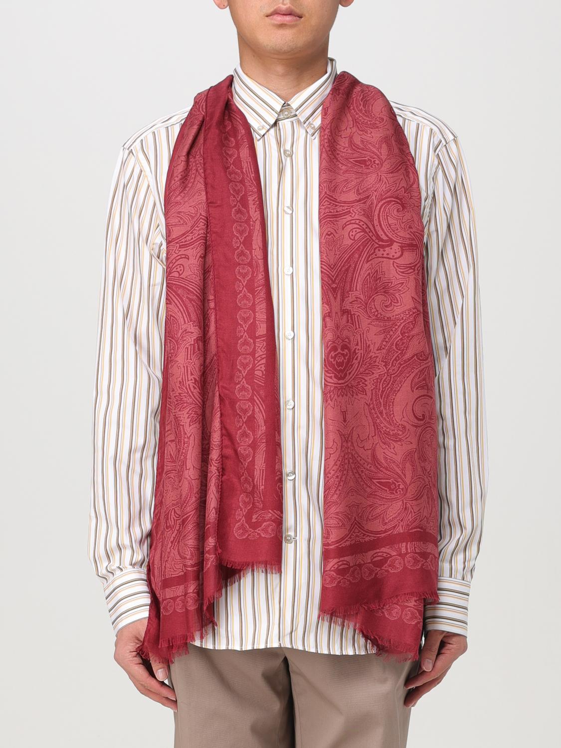 ETRO BUFANDA: Bufanda hombre Etro, Rojo - Img 2