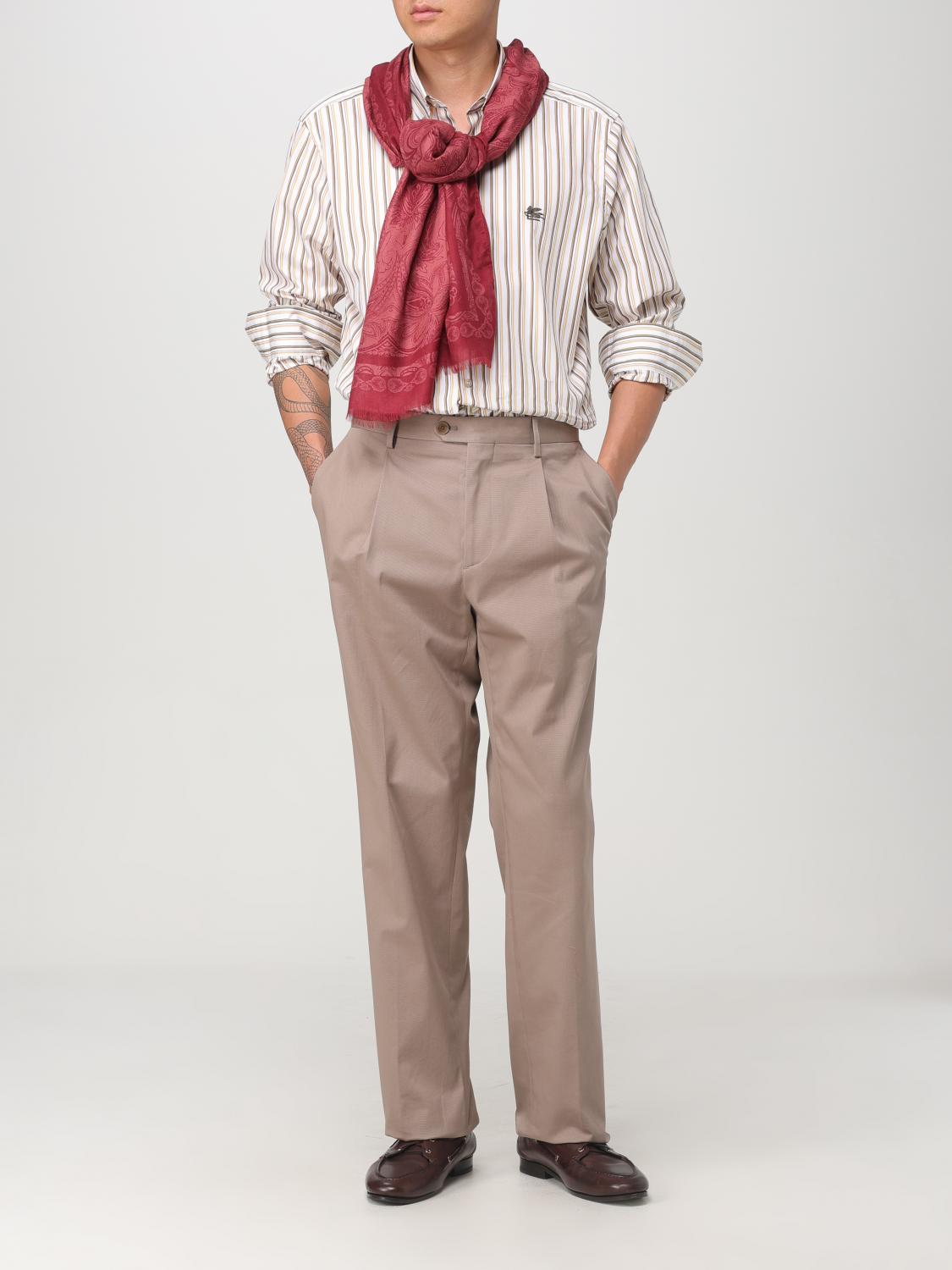 ETRO BUFANDA: Bufanda hombre Etro, Rojo - Img 4