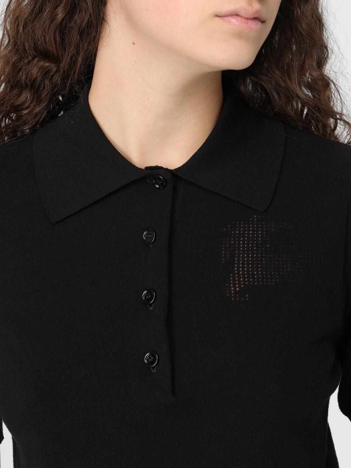 BURBERRY POLO SHIRT: Polo shirt woman Burberry, Black - Img 4