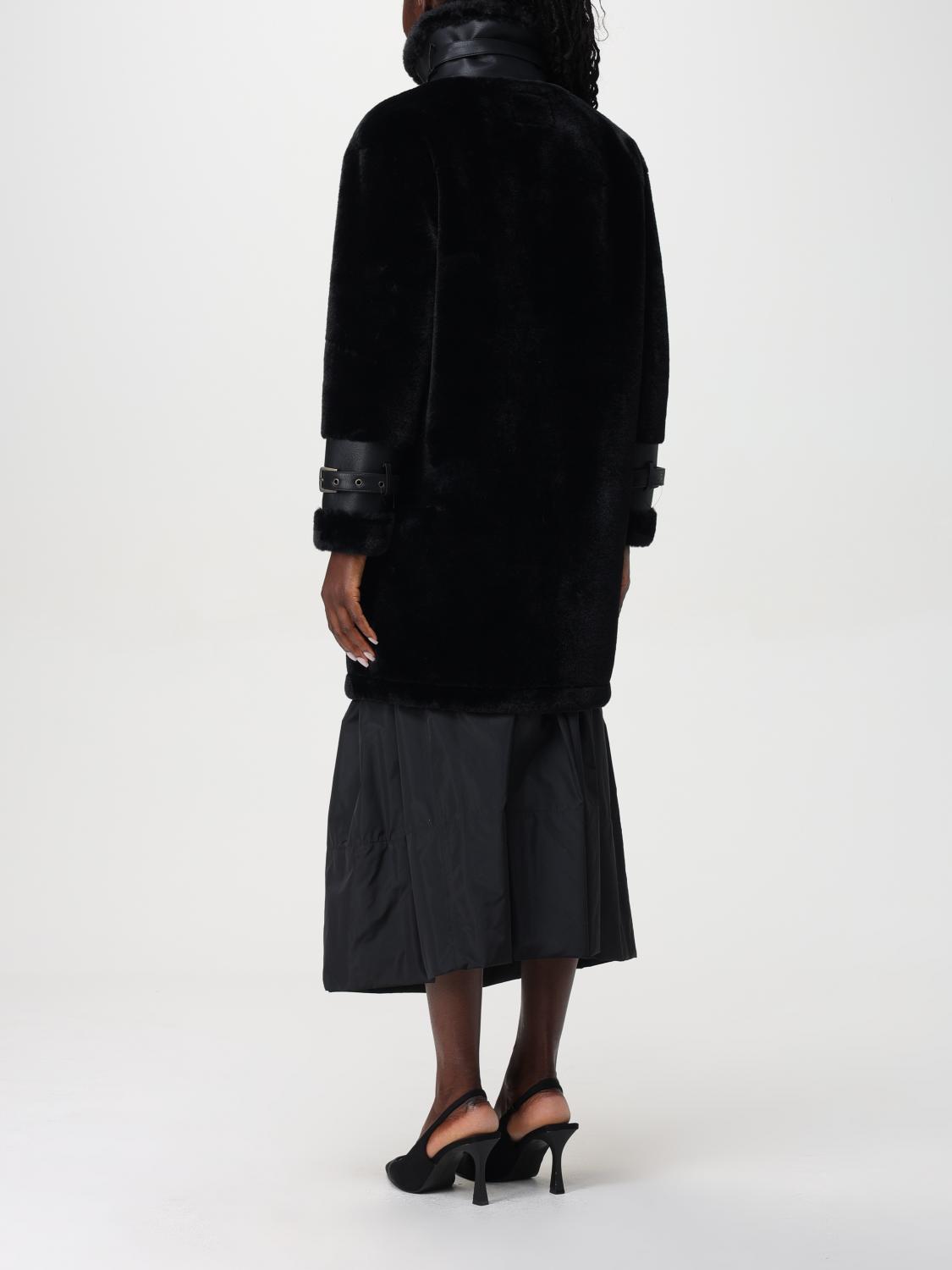 TWINSET ABRIGO DE PIEL: Americana mujer Twinset, Negro - Img 2