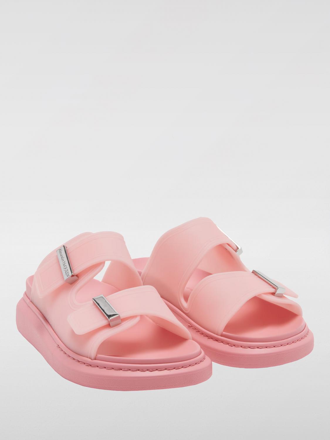 ALEXANDER MCQUEEN FLAT SANDALS: High heel shoes woman Alexander McQueen, Pink - Img 2