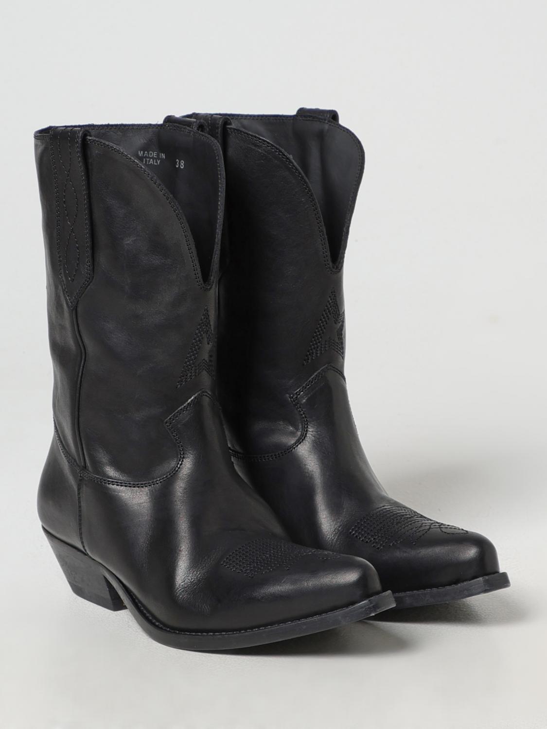 GOLDEN GOOSE BOOTS: Flat ankle boots woman Golden Goose, Black - Img 2