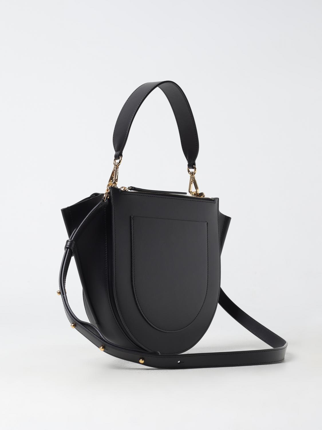 WANDLER BORSA A SPALLA: Borsa Hortensia M Wandler in pelle , Nero - Img 2