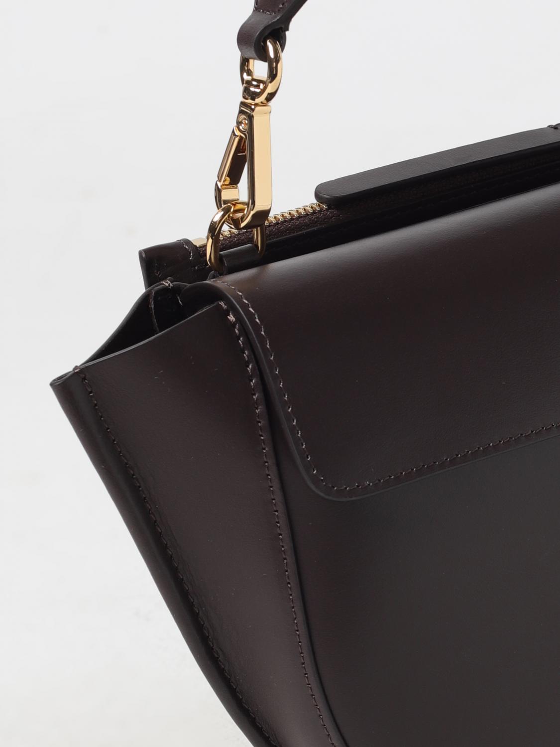 WANDLER BORSA A SPALLA: Borsa Hortensia M Wandler in pelle , Beige - Img 3