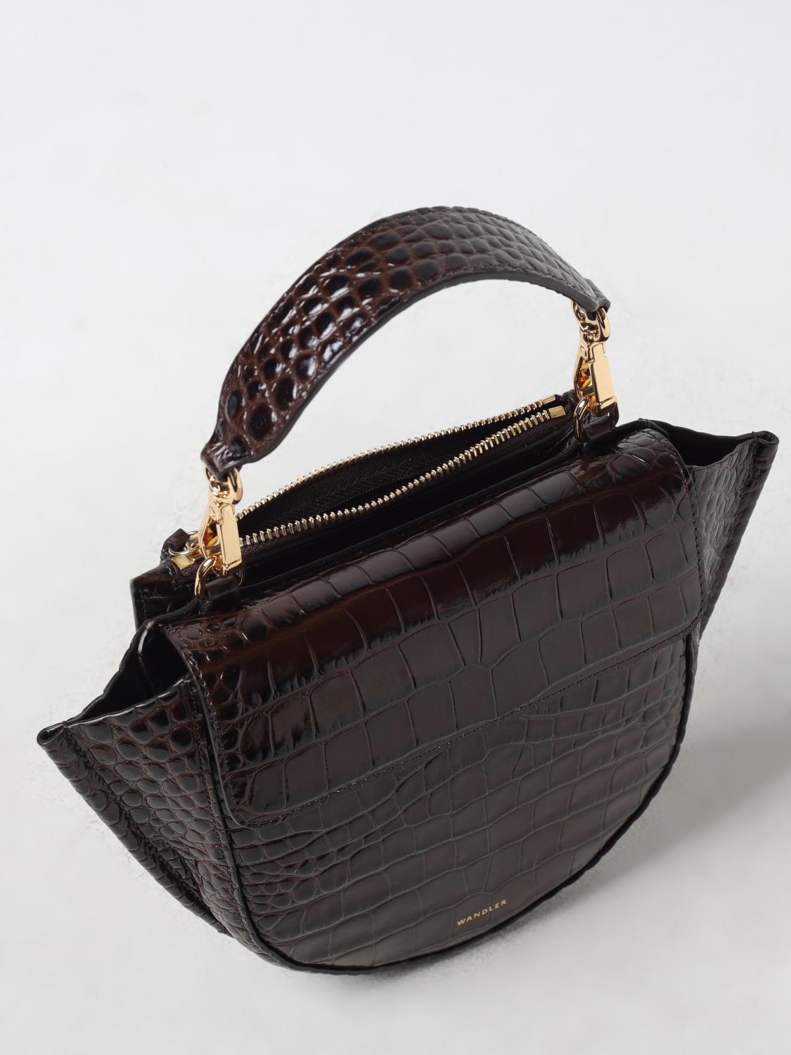 WANDLER BORSA A SPALLA: Borsa Hortensia M Wandler in pelle , Marrone - Img 3