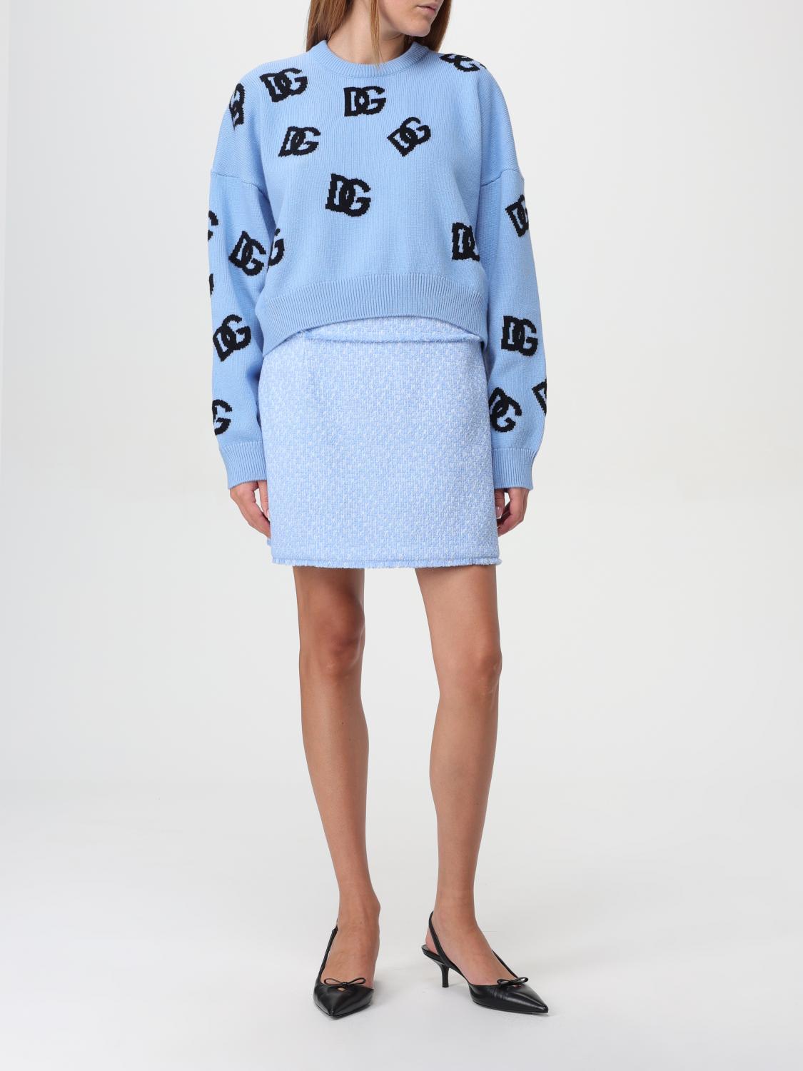 美品 DOLCE &GABBANA カシミヤ混 Dolce & Gabbana Sweatshirt woman - Blue | FXX63TJCVZL | GIGLIO.COM